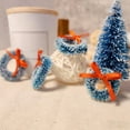 thumbnail image 3 of Garland Christmas Decorations 5-In-1 Set Factory Direct Sisal Silk Wreath Christmas Mini Wreath Teal Snowflake Decoration Cute Ornament Christmas Decoration Christmas Ornaments Set, 3 of 6