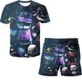 thumbnail image 1 of Ropa de cinco noches en Freddy para niños y niñas, trajes de verano para niños, camisetas informales de manga corta + Pantalones cortos informales, ropa 10T Gao Jinjia LED, 1 of 2