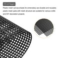 thumbnail image 4 of Uxcell 7Pcs 10"x13" Plastic Mesh Canvas Sheet 6 Count Needlepoint Blank Canvas for Embroidery, Black, 4 of 6