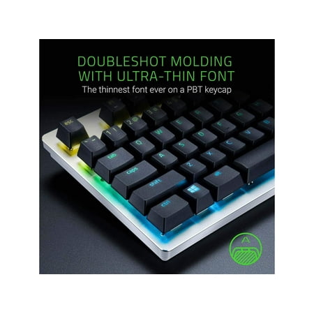 Razer Doubleshot PBT Keycap Upgrade Set for Mechanical & Optical Keyboards: Compatible with Standard 104/105 US and UK layouts - Classic Black