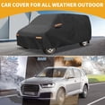 thumbnail image 2 of Unique Bargains All-Weather Car Cover Black with Right Side Zipper 196.46"x56.30"x68.90", 2 of 8