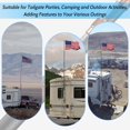 thumbnail image 5 of Telescoping Flag Pole, RV Ladder Flag Pole Kit, Carbon Fiber Tailgate Flag Pole - 20ft Adjustable, Upgraded Metal Hook, Suitable for Tailgate Parties, Camping and Outdoor Activities, 5 of 5