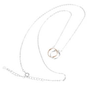 Sterling Silver Double Circle Couple Necklace for Women