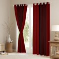 thumbnail image 3 of Homewish Abstract Stripes Lines Blackout Curtains Set of 2 (52x84 Each),Modern Geometric Desgin Window Curtains,Red Black Curtains and Drapes For Boys Teens,Ultra Soft Home Decor, 3 of 6