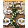 thumbnail image 4 of 13 Inch Round Placemats Set of 4, Spring Botanical Non Slip Heat Insulation PP Table Mats, Farmhouse Black Plaid Brown Wooden Grain Washable Place Mats for Kitchen Dining Party Table Decor, 4 of 7