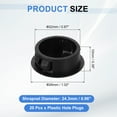 thumbnail image 2 of 20Pcs Plastic Hole Plugs, 22mm(7/8") Flush Type Panel Plugs, Round Snap Knockout Locking Plugs for Furniture Insert End Caps Panels, Black, 2 of 6