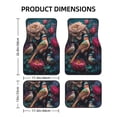 thumbnail image 2 of Sikiie Colorful Rose Bird Car Foot Mat Set of 4 Pieces Basics Universal Fit Rubber Carpet Floor Mats For Car SUV Van & Truck, 26.8"L x 17.3"W (Front), 13"L x 17.3"W(Rear), 2 of 6