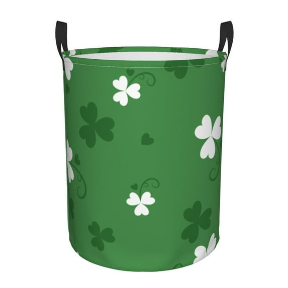 ZICANCN Cute Clover Laundry Basket Organizer, Dirty Clothes Hamper for Bathroom Bedroom Laundry Room, Small Size