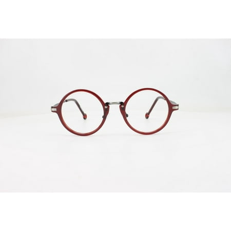 Unisex Eyeglass Frame - EBE unisex regular hinge TR-90 full Rim round burgundy Frames Eyeglasses ckb8237 ckb8237