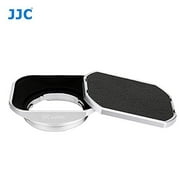 JJC LH-JXF35SII Silver Metal Square Bayonet Lens Hood for Fujinon XF 35mm F2 R WR /XC 35mm F2 /Fujinon Lens Xf 23mm F2 R WR, Front Cap, Fuji 35mm F2 Hood, Fuji 23mm Hood, Replaces LH-XF35-2 Hood