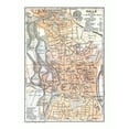 thumbnail image 3 of Baedeker 14x18 Black Modern Framed Museum Art Print Titled - Halle Germany - Baedeker 1914, 3 of 5