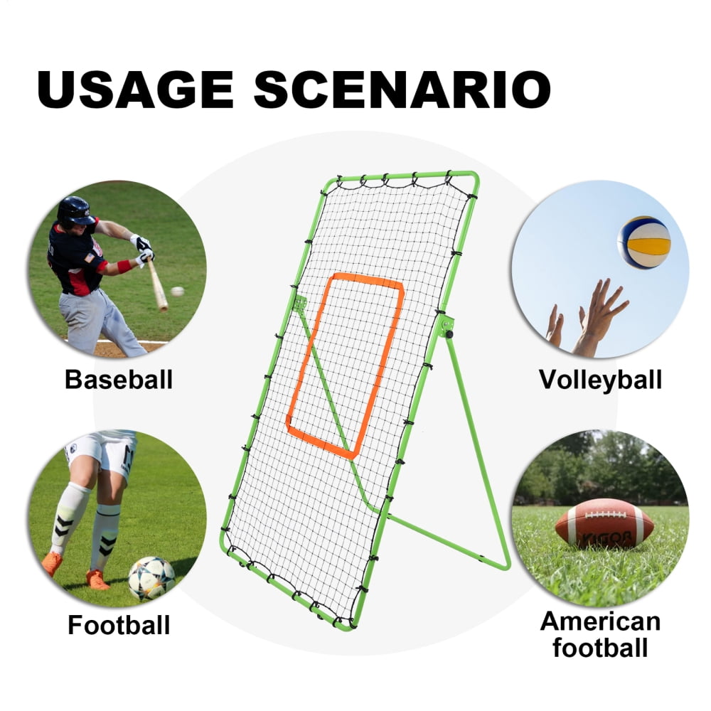 Tohu Portable Volleyball Training Net with Carbon Steel Frame, UV-Resistant 25mm/1in Thickened Rebound Net, 5 Angles Adjustable Quick 15-Minute Setup, 7x4 Ft
