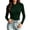 #20Army Green, variant on Womens Crossover V Neck Long Sleeve Top, Slim Fit Casual Shirt