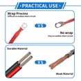 thumbnail image 2 of 1 Pc Cable de inversor de batería 6 AWG Gauge 1.5FT 5/16" Terminal Cable de batería Universal para automóvil, vehículo, barco, RV, solar, cobre estañado rojo, 2 of 7