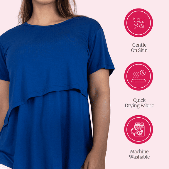 Amalfi Blue Breastfeeding T-Shirt