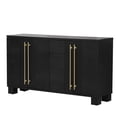 thumbnail image 6 of Tcbosik 4 Doors Sideboard Buffet Cabinet with Adjustable Shelves, Modern Accent Cabinet, Storage Cabinet for Kitchen, Living Room, Dining Room, Black, 6 of 9