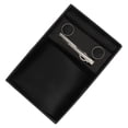 thumbnail image 2 of Juego de corbata de regalo para hombre, corbata de seda, clip de corbata, suave, ligero, cuadrado de bolsillo, gemelos, juego de 8 cm de ancho para negocios, color negro, 2 of 15