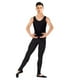 thumbnail image 2 of Mono de una pieza Speerise negro sin mangas para hombre, mono ajustado de cuerpo entero, trajes de baile, monos de ballet, 2 of 5