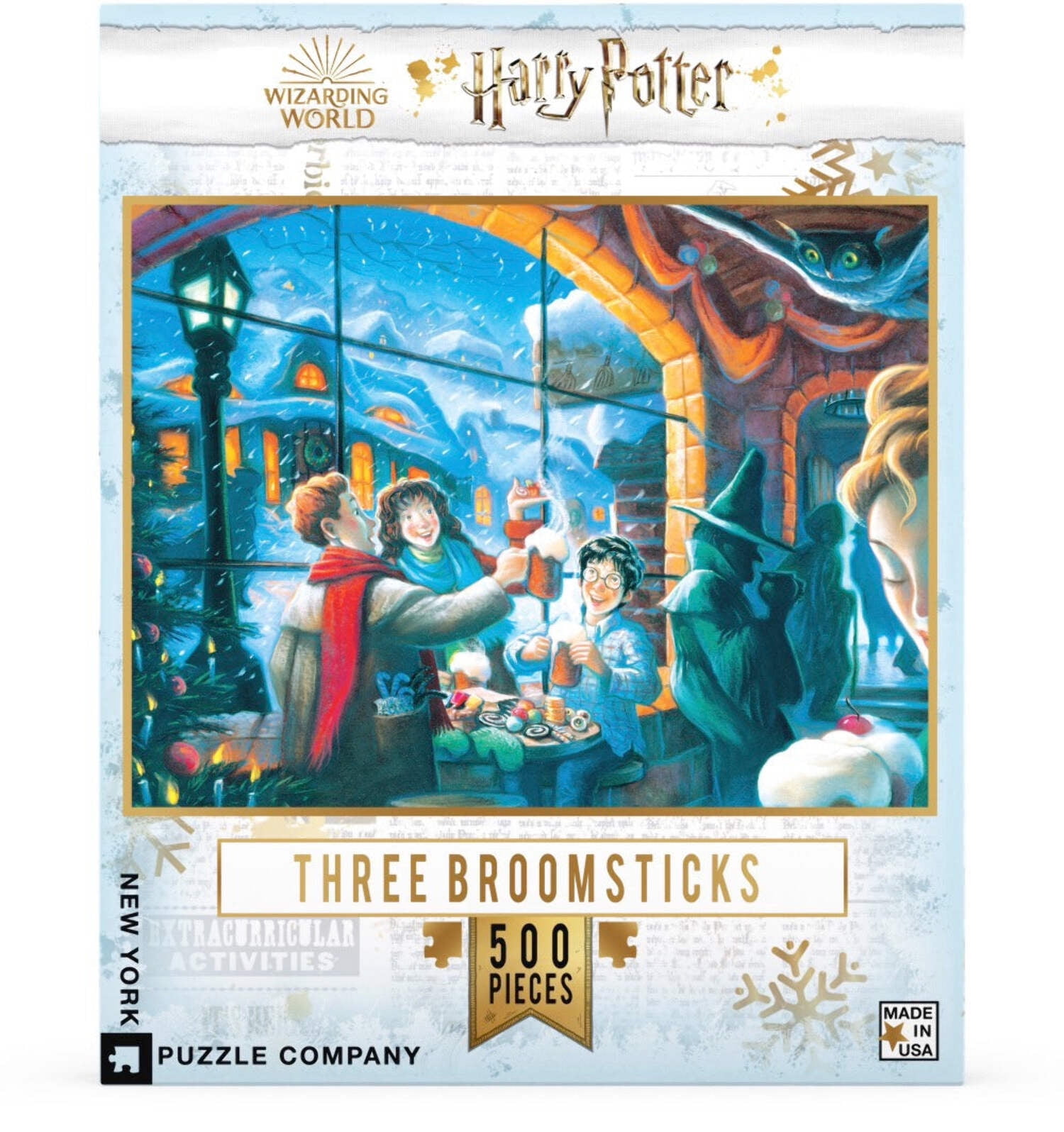 New York Puzzle Company Three Broomsticks 500 Piece Jigsaw Puzzle