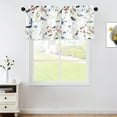 thumbnail image 2 of VOGOL Bird Pattern Window Valance, Rod Pocket Light Filtering Curtain for Kitchen, 52x18 inch, Blue, 2 of 6