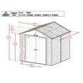 thumbnail image 3 of Arrow Select 8 x 8 x 8 ft Blue Grey Steel Storage Shed, 3 of 6