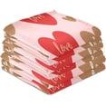 thumbnail image 4 of GZHJMY Valentine's Day Love Heart Kitchen Dish Towel 4 Pack, Soft Absorbent Reusable Hand Towel Washable Tea Towels for Home Kitchen Bar Table Decor, 28 x 18 Inch Washcloths Decorative Towels, 4 of 7