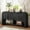 Black, variant on EUROCO 59.8" Long Console Table,Wood Entryway Table with 4 Doors and Open Storage Shelf, Narrow Long Sofa Table Behind Couch for Hallway, Living Room,Navy Blue