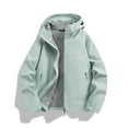 thumbnail image 4 of Mens Winter Jacket Warm Jackets for Men Waterproof Fleece Lined Winter Raincoat Outdoor Hiking Zip up Casual Windbreaker Jacket with Zipper Pockets Drawstring Ski Snow Outerwear, 4 of 4