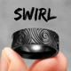 thumbnail image 3 of Anillos de acero inoxidable con diseño de huellas dactilares para hombre y mujer, estilo punk, hip hop, Stranger Things, accesorios de moda, regalo al por mayor, 3 of 5
