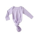 thumbnail image 2 of Gyratedream Unisex Newborn Baby Knotted Gown Long Sleeve Nightgown with Hat Set Infant Long Sleeve Sleeper with Tie Bottom, 2 of 5