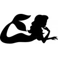 thumbnail image 2 of Mermaid Silhouette Wall Decal Wallmonkeys Peel and Stick Decals for Girls (48 in W x 25 in H) WM502733, 2 of 4
