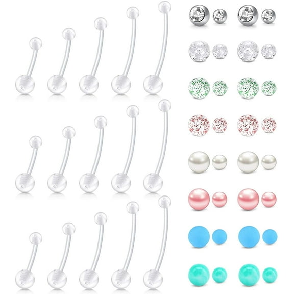 Brianna Williams, Plastic Pregnancy Barbell Belly Button Rings, 15 piece