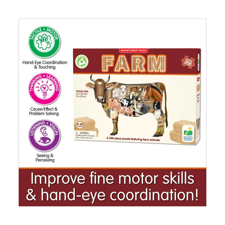 The Learning Journey Wildlife World Farm Puzzle - 200 Pcs Cow