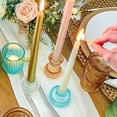 thumbnail image 2 of Kate Aspen Vintage Ribbed Glass Clear Candlestick Holders, Pillar Candle, Tealight & Votive Candle Holders (Set of 6, 3 Assorted Sizes), Dining Table Decor, Shelf Decor, Centerpiece, 2 of 7