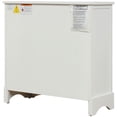 thumbnail image 2 of Rustic White Storage Cabinet | 2 Drawers & 4 Rattan Baskets | Solid Wood Accent for Living Room, Bedroom, or Dining Area | 28"H, 2 of 17