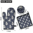 thumbnail image 6 of West Highland White Terrier Kitchen Oven Mitt and Pot Holder Sets 4 Pcs for Baking, Cooking and Grilling, Heat Resistant Up To 392 °F, 6 of 7
