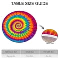 thumbnail image 6 of Rainbow Tie Dye Spiral Dot Pattern Round Fitted Tablecloth with Elastic Edge,Dining Table Cover Waterproof,Outdoor Round Tablecloth for Camping,Dining,Indoor and Outdoor, 6 of 7