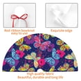 thumbnail image 4 of Pofeuu Paint Butterflies Print Christmas Tree Skirt, Merry Christmas Skirt Xmas Tree Ornaments for Xmas Holiday Party Decorations-48", 4 of 7