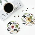thumbnail image 5 of Bingfone Vintage Cute Dinosaurs Leather Drinks Coasters With Set Of 6,Suitable For Home Kitchen,Coffee Cup Coasters Home Gift, 5 of 9