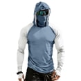 thumbnail image 2 of BRANROY Long Sleeve Shirts for Men - UPF 50+ Sun Protection Hoodie Color Block Raglan Sleeve Lightweight Fishing Hiking,Light Blue 2XL, 2 of 9