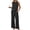 Black, variant on Lounge Sets for Women Knit Loose Tank Top Wide Leg Pants Soft Comfy Pajamas Set 2-Piece Outfits