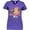 Purple, variant on Inktastic Bring Back the 90s Cool Orange Cat Women's V-Neck T-Shirt