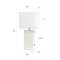 thumbnail image 3 of Elegant Designs Modern Leather Table Lamp with USB and White Fabric Shade, 3 of 8