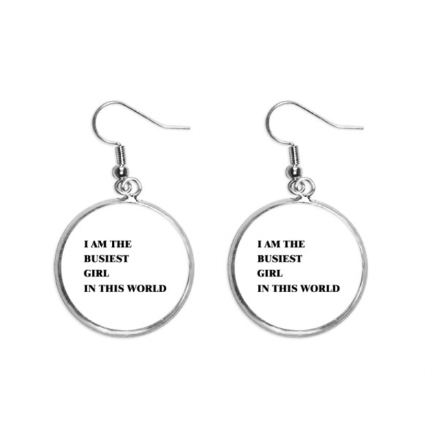 Soy la chica más ocupada Pendientes pendientes de plata colgantes joyas señora Unbranded M