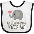 thumbnail image 3 of Inktastic Great Grandpa Loves Me Boys or Girls Baby Bib, 3 of 4