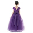 thumbnail image 4 of Ekidsbridal Girl Bridesmaid Flower Girl Dress - Sequins V-Back with Cap Sleeves 323-A (Size: 4-12), 4 of 5