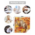 thumbnail image 5 of Boanket Fall Owl Cloth Napkins Set of 6, Holiday Napkins for Baby Shower, Orange Maple Leaf Botanical Thanksgiving Washable Reusable Dinner Napkins for Cocktail Wedding Party, 20 x 20 Inch, 5 of 7