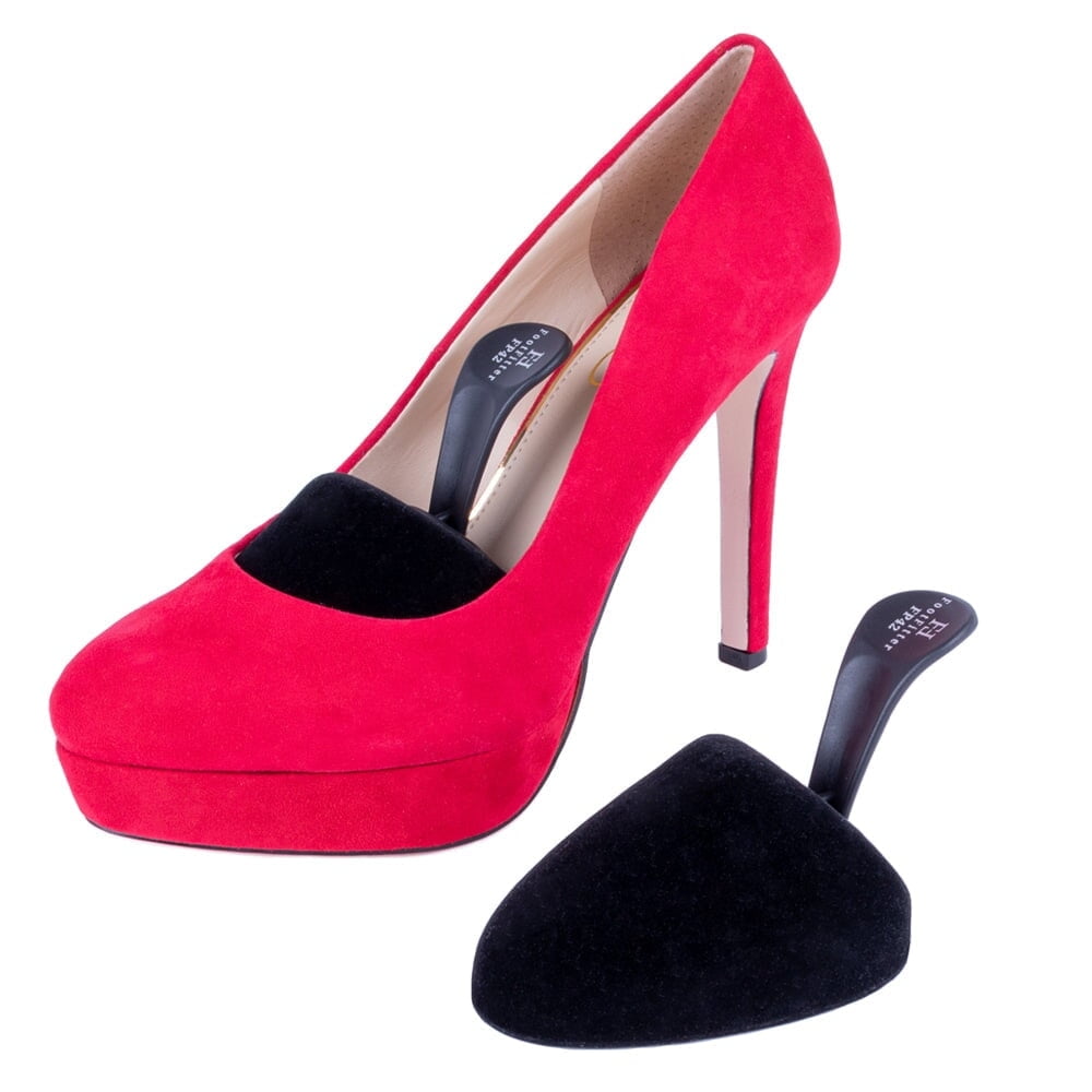 FootFitter Foam Shoe Tree with Handle for Women's High Heels - Small Sizes 5-8 (Pair of Round Toe Trees)