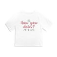 thumbnail image 4 of Friends How You Doin? Women's Boxy Cropped T-Shirt Casual Graphic Tee, 4 of 4