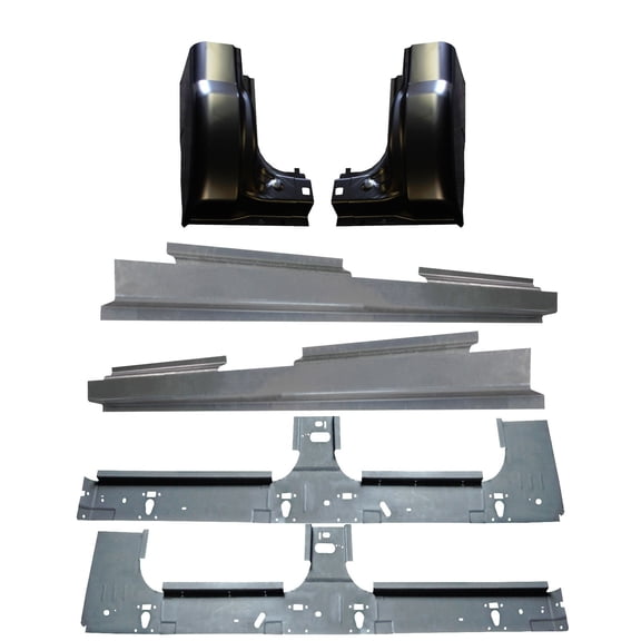 Fit For Ford Super Duty 1999-17 Crew Cab Inner Full Length Outer Rocker Panel Cab Corners